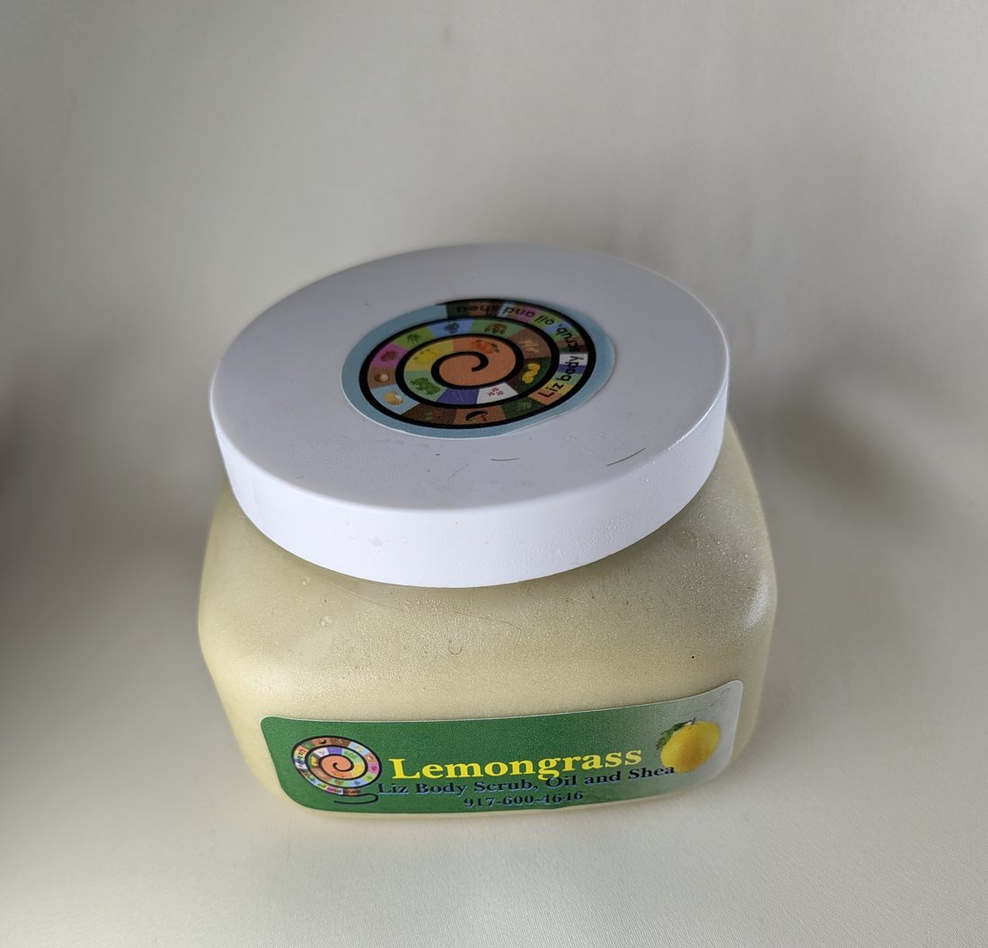 Jar of Lemongrass whipped shea butter