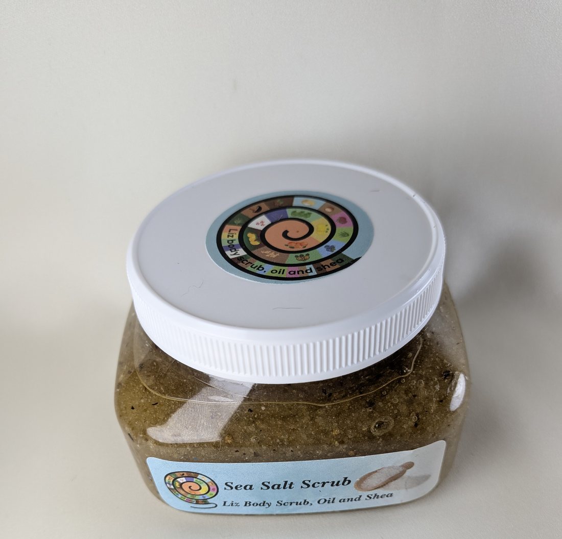 Jar of Sea Salt body scrub